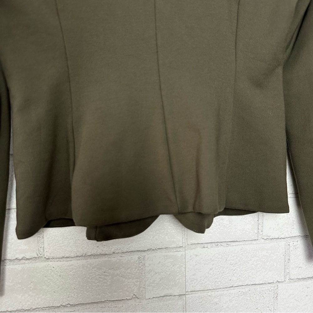 Wilfred Felice Ponte Top Ponte-knit button-up blouse Size 4 Green - Picture 12 of 15